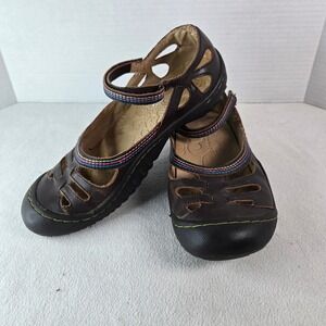 Womens‎ Planet Shoes by Jambu J-14 size 7.5 Brown Leather Walking Sandals